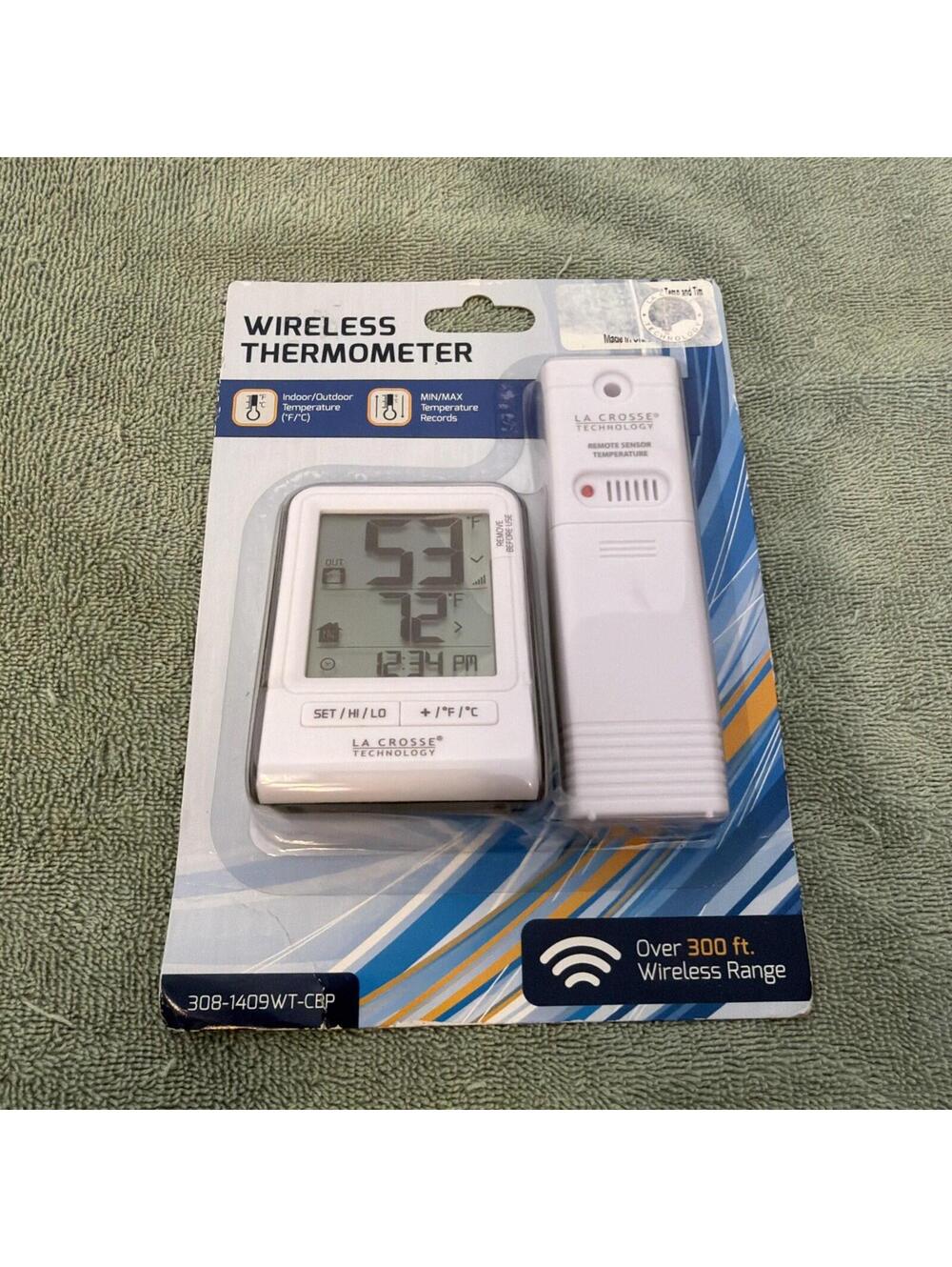 La Crosse Technology Wireless Thermometer Indoor Outdoor 308-1409WT-CPB NEW